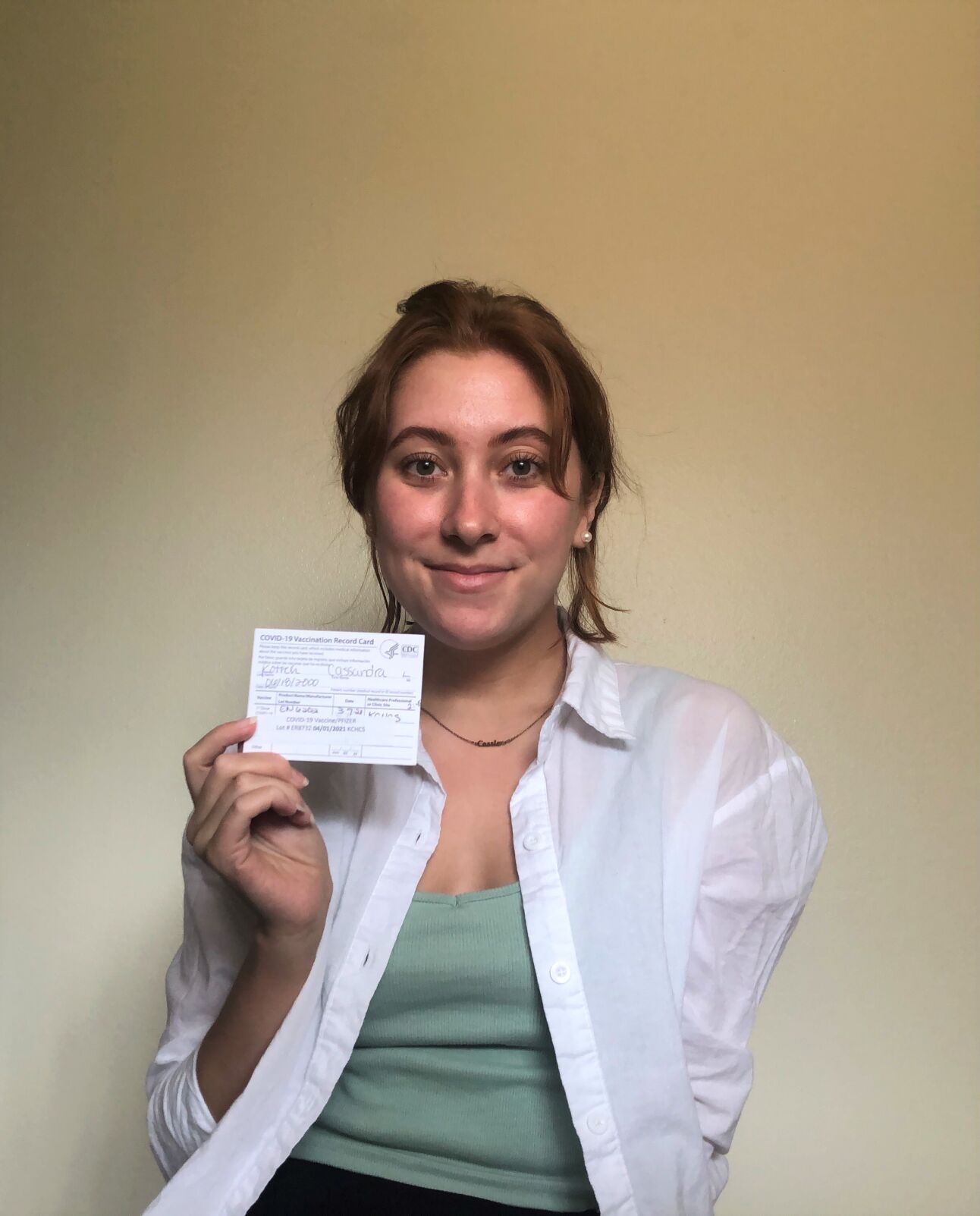 Cassie Kotrch Vaccination Card